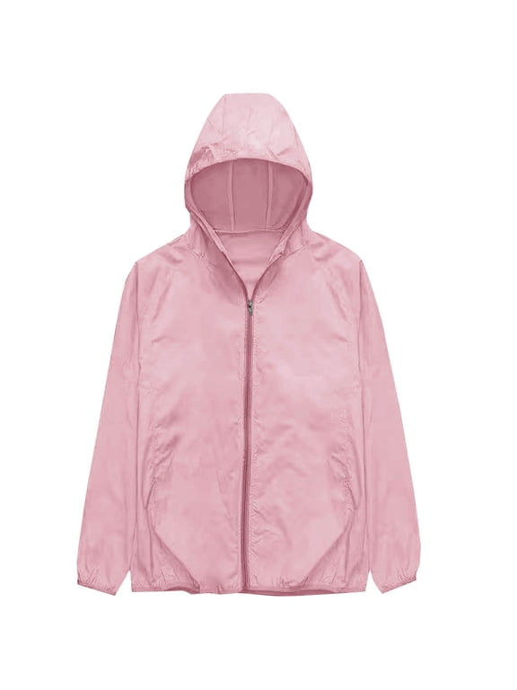 Mens Sun Shirts Windbreaker Summer UPF 50+ Light Jacket Full Zip Sun Protection Long Sleeve Fishing Hiking Coat
