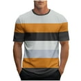 thumbnail image 1 of hotojiny Mens T-Shirt Colorblock Crewneck Loose Fit Tee Short Sleeve Soft Breathable Basic Top Summer Fashion Clothes, 1 of 5