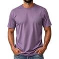 thumbnail image 1 of hotojiny Mens T Shirts Soft Crew Neck Basic Cotton Tee Comfortable Athletic Fit Plain Casual T-Shirt for Big and Tall(Purple,5X-Large), 1 of 4