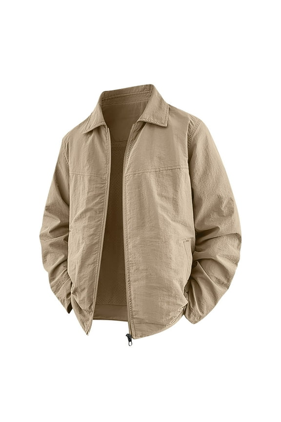 Mens Windbreaker Jackets Lightweight Full Zip Athletic Running Coat Workout Track Gym Jacket Big and Tall