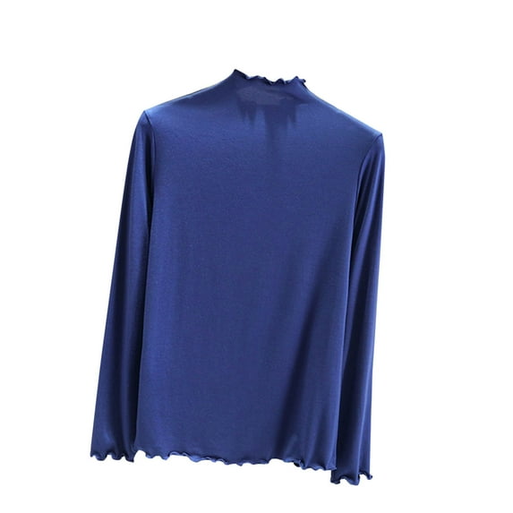 hotojiny Mock Neck Shirts for Women Long Sleeve Soft Pajama Tops Lightweight Slim Base Layer Fall Fashion T-Shirt