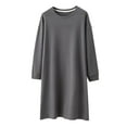 thumbnail image 1 of hotojiny Nightgowns for Women Long Sleeve Sleep Shirts Fall Winter Warm Nightshirts Soft Sleep Dress Oversized Sleepwear, 1 of 7