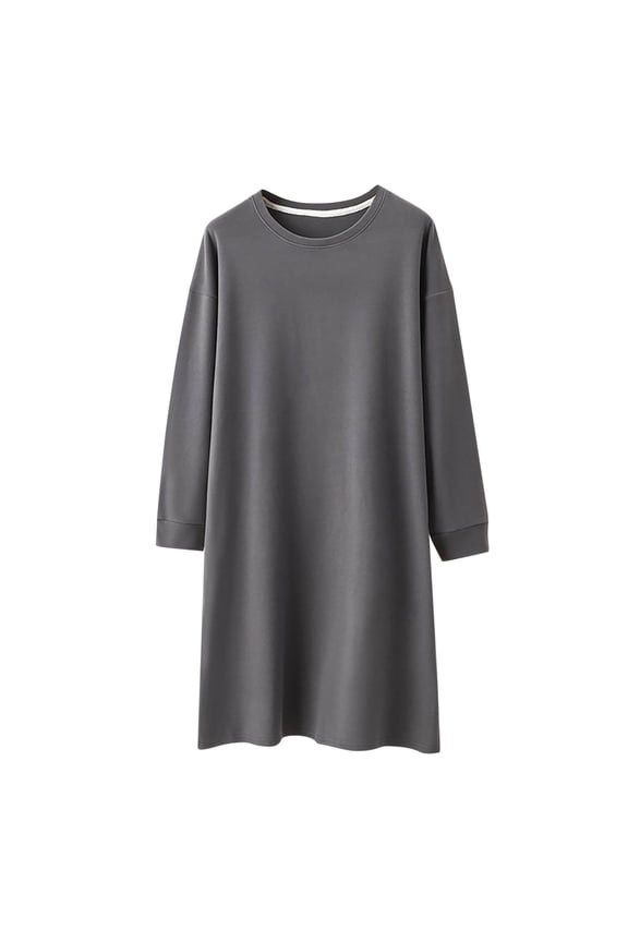 Nightgowns for Women Long Sleeve Sleep Shirts Fall Winter Warm Nightshirts Soft Sleep Dress Oversized Sleepwear