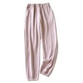 thumbnail image 1 of hotojiny Pajama Pants for Women Lounge Fleece Warm Winter Pj Trousers Loose Fit Cinch Bottoms Solid Color Comfy Sleepwear, 1 of 7