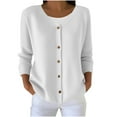 thumbnail image 1 of hotojiny Plus Size Cardigan for Women Casual Long Sleeve Warm Top Outwear Fall Winter Soft Button Down Lightweight Cardigans, 1 of 5