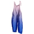 thumbnail image 1 of hotojiny Plus Size Linen Overalls for Women Baggy Lounge Summer Beach Rompers Casual Loose Wide Leg Pant Jumpsuits, 1 of 5