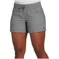 thumbnail image 1 of hotojiny Plus Size Shorts for Women Cotton Linen Solid Elastic Waist Lounge Shorts Beach Vacation Trendy Summer Clothes, 1 of 6