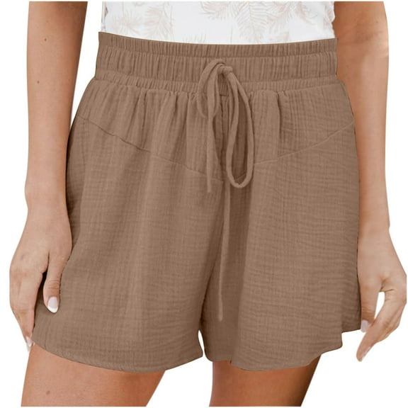 hotojiny Plus Size Shorts for Women Lounge Wide Leg Comfy Pull on Shorts Loose Casual Elastic Waist Shorts