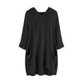 thumbnail image 1 of hotojiny Plus Size Spring Clothes for Women Soft High-Low Long Sleeve Rolled Sweatshirt Oversized Lightweight Hooded Drawstring Pullover, 1 of 3