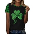 thumbnail image 1 of hotojiny Plus Size St. Patrick's Day Tops for Women Fashion Spring Summer Short Sleeve Crewneck Shirts Lounge Soft Cute T Shirts, 1 of 4