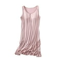 thumbnail image 1 of hotojiny Plus Size Tank Nightdress for Women Ruffle Hem Sleeveless Sleepwear Soft Sleep Dress Loose Sleepshirt Nightgowns, 1 of 5