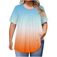 thumbnail image 1 of hotojiny Plus Size Tops for Women Casual Short Sleeve Crewneck Basic T Shirts Lounge Loose Soft Summer Clothes, 1 of 7