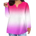 thumbnail image 1 of hotojiny Plus Size Tunic Tops for Women Long Sleeve V Neck Casual Shirts Fall Oversized Loose Pullover Blouse, 1 of 1