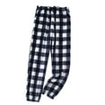 thumbnail image 1 of hotojiny Plush Fuzzy Pajama Pants Womens Plaid Drawstring Comfy Loungeswear Fleece Soft Pj Bottoms with Pockets, 1 of 3