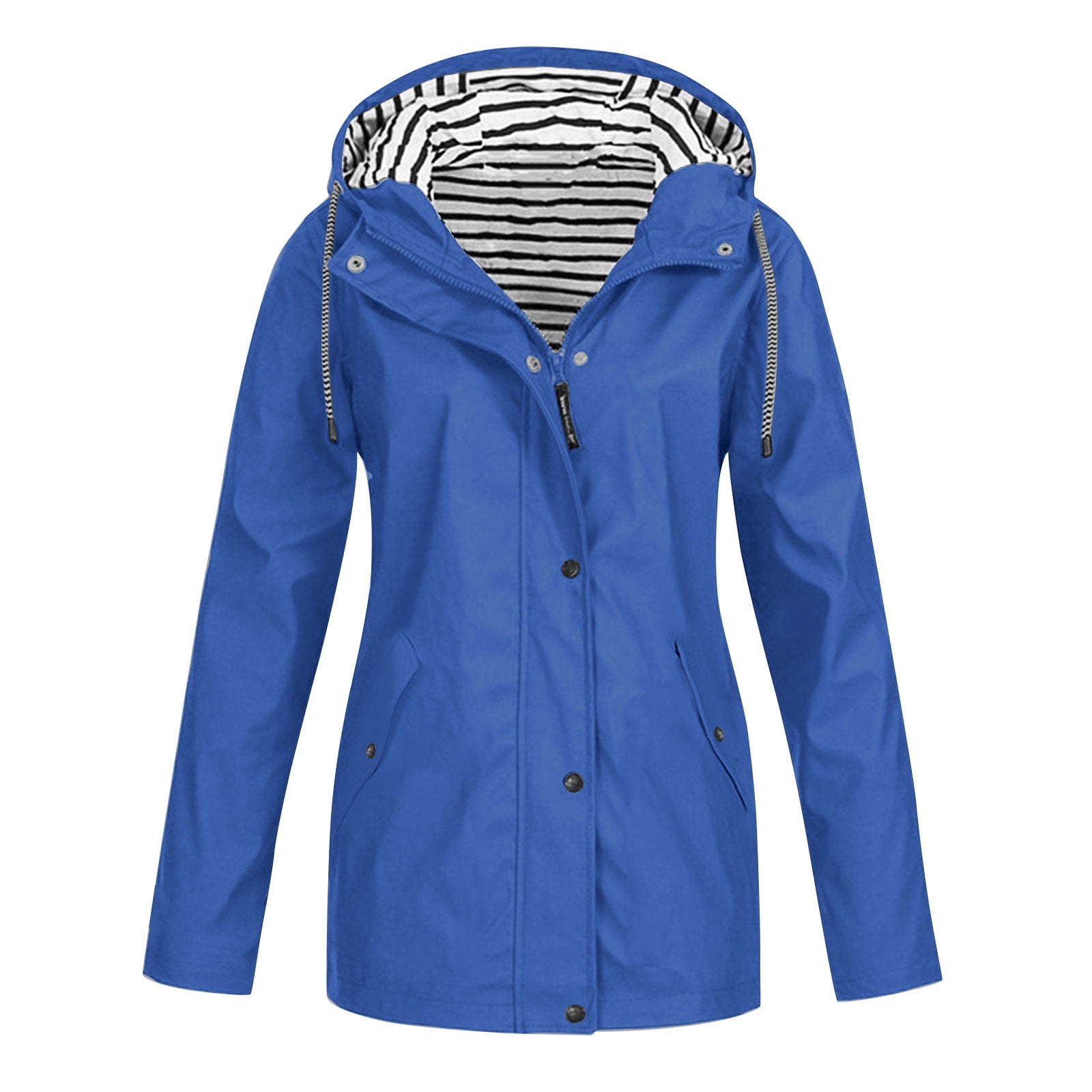 Women's Light Rain Jacket Striped Climbing Raincoats Windbreaker