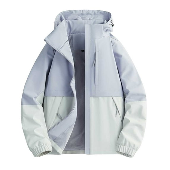 hotojiny Rain Jacket for Women Plus Size Waterproof Lightweight Outdoor Raincoat Full Zip Hiking Travel Hooded Windbreaker