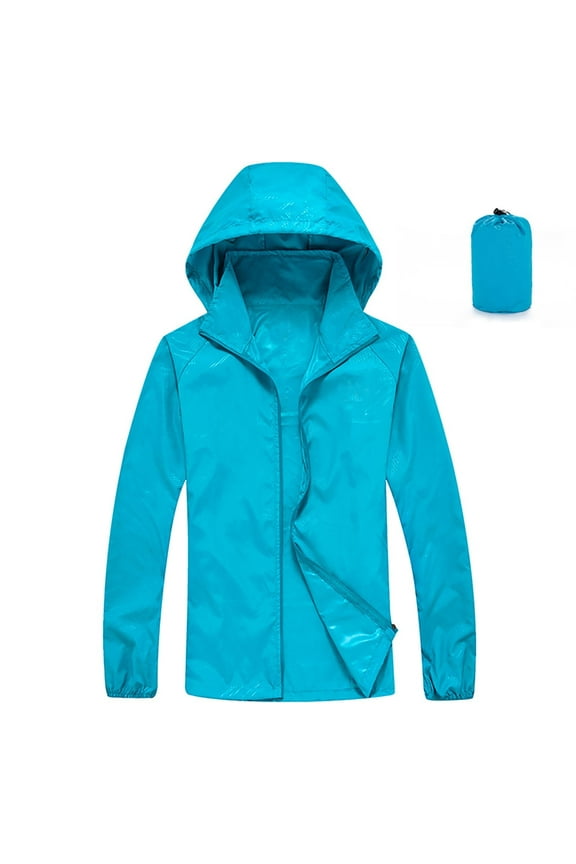 Rain Jacket for Women Waterproof Lightweight Packable Raincoat Windbreaker Coat with Hood for Outdoor