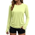 thumbnail image 1 of hotojiny Rash Guard for Women UPF 50+ UV Sun Protection Swim Shirt Beach Surfing Long Sleeve Shirts for Women with Thumb Hole, 1 of 6