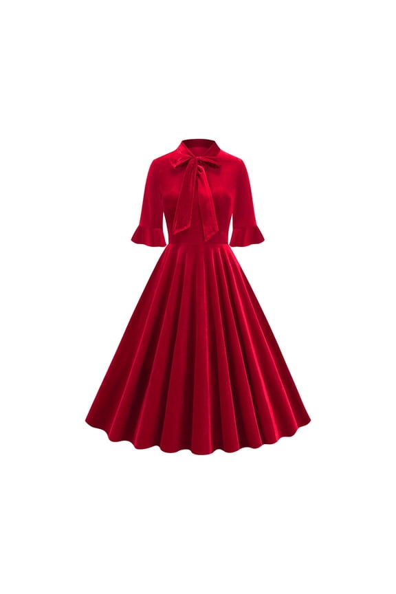 Renaissance Dress for Women Trendy Vintage Formal Wedding Guest Dress Elegant Flowy Flared 3/4 Sleeve Cocktail Dresses