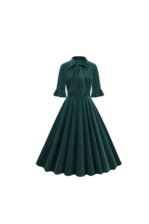 Renaissance Dress for Women Trendy Vintage Formal Wedding Guest Dress Elegant Flowy Flared 3/4 Sleeve Cocktail Dresses