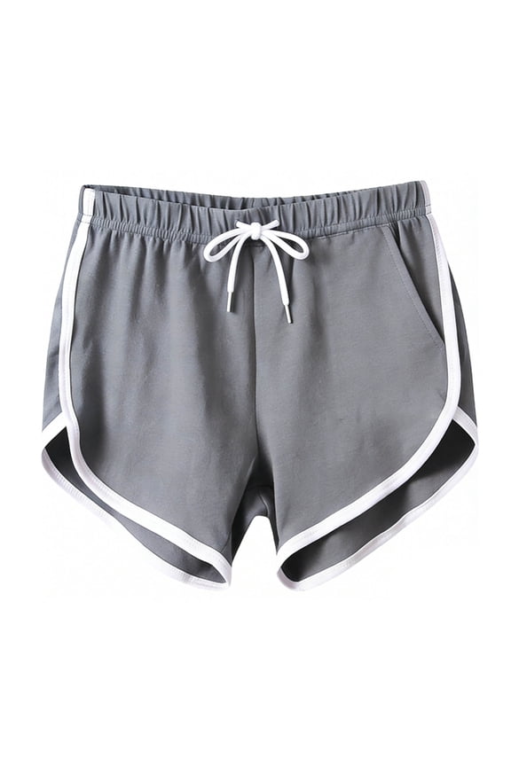 Running Shorts for Women Elastic Waisted Side Striped Booty Shorts Trendy Workout Gym Yoga Hot Pants Streetwear