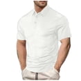 thumbnail image 1 of hotojiny Shirts for Men Performance Short Sleeve Mens Golf Shirts Plain Classic Fitted Athletic Work Tee Button Collared Summer Tops, 1 of 6