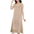 thumbnail image 1 of hotojiny Silk Satin Dresses for Women Elegant Spaghetti Straps Cocktail Party Dress Summer Solid Soft Flowy Nightgown Wedding Guest Dresses, 1 of 6