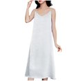 thumbnail image 1 of hotojiny Silk Satin Dresses for Women Elegant Spaghetti Straps Cocktail Party Dress Summer Solid Soft Flowy Nightgown Wedding Guest Dresses, 1 of 6