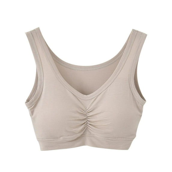 hotojiny Sleep Bras for Women Soft Comfort Seamless Wireless Stretchy Sports Bra Breathable Padded Yoga Tank Tops Bras
