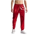 thumbnail image 1 of hotojiny Sparkly Pants for Men's 70s Dance Party Outfit Drawstring Waist Cinch Bottoms Nightclub Glitter Sequin Joggers, 1 of 4