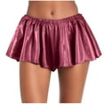 thumbnail image 1 of hotojiny Sparkly Shorts for Women Glitter Sequins Elastic Waist Pleated Mini Shorts Plus Size Trendy Dance Party Flowy Shorts, 1 of 5
