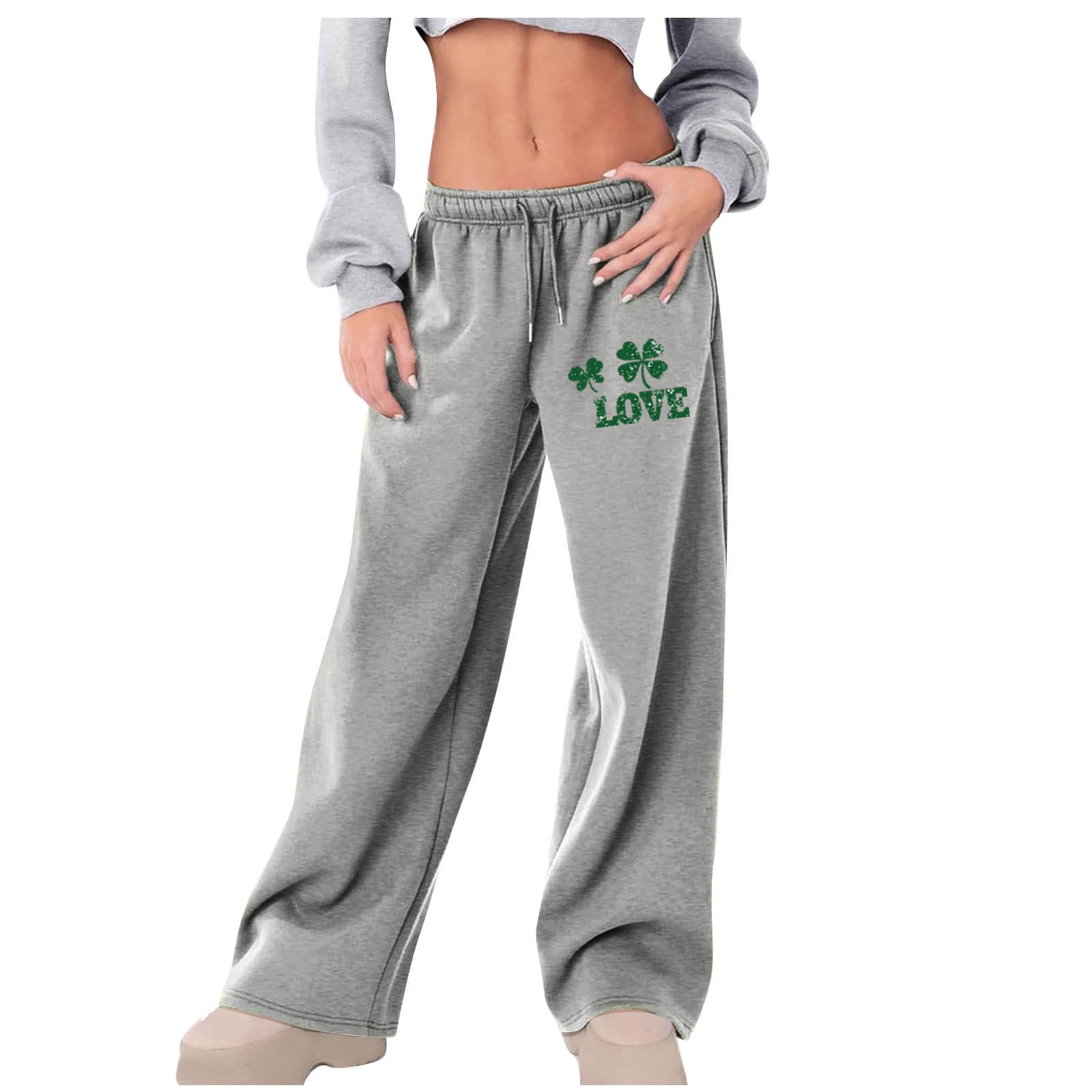 hotojiny St. Patrick's Day Sweatpants Casual Wide Leg Workout Pants