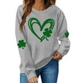 thumbnail image 1 of hotojiny St. Patrick's Day Sweatshirts for Women Fashion Long Sleeve Crewneck Cute Pullover Tops Lounge Loose Soft Shirts, 1 of 5