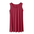 thumbnail image 1 of hotojiny Summer Dresses for Women Beach Sleeveless Solid Color Flowy Tshirt Tank Sundresses Soft Cozy Crew Neck Plus Size Dresses, 1 of 6