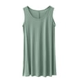 thumbnail image 1 of hotojiny Summer Dresses for Women Beach Sleeveless Solid Color Flowy Tshirt Tank Sundresses Soft Cozy Crew Neck Plus Size Dresses, 1 of 6