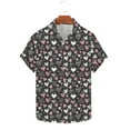 thumbnail image 1 of hotojiny Summer Men's Shirts Casual Button Down Short Sleeve T-Shirts Valentine's Day Outfit Fashion Printed Boho Beach Top M-4XL, 1 of 5