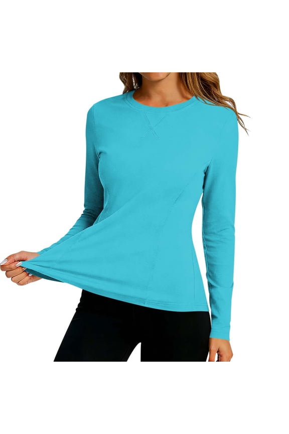Summer Tops for Women Long Sleeve Quick Dry Athletic Workout T-Shirt Outdoor Hiking Sun Protection Ice Silk Shirts