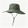 thumbnail image 1 of hotojiny Summer Wide Brim Sun Hat for Men Women Breathable Mesh Outdoor Hat Wind Resistant Drawstring Cap for Fishing Hiking, 1 of 6