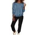 thumbnail image 1 of hotojiny Sweat Suits for Womens 2 Piece Set Crewneck Sweatshirts Fashion Jogger Lounge Sets Casual Loose Matching Sweatsuits, 1 of 5