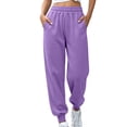 thumbnail image 1 of hotojiny Sweatpants Women Solid Color Baggy Lounge Pants High Waisted Comfy Joggers for Women Gym Active Fall Clothes, 1 of 7
