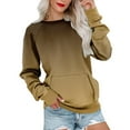 thumbnail image 1 of hotojiny Sweatshirt for Women Fall Fashion Long Sleeve Crew Neck Pullover Tops Casual Loose Sweatshirts with Pocket, 1 of 6