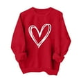 thumbnail image 1 of hotojiny Sweatshirt for Women Fleece Long Sleeve Shirts Trendy Heart Crewneck Graphic Pullover Tops Fall Cute Clothes XS-3Xl, 1 of 4