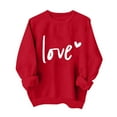 thumbnail image 1 of hotojiny Sweatshirt for Women Oversized Crew Neck Long Sleeve Heart Tops Cute Lightweight Pullover Spring Fall Clothes, 1 of 3