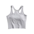 thumbnail image 1 of hotojiny Tank Tops for Women Crew Neck Sleeveless Crop Tops Fashion Low Back Going out Clothes Beach Vaction Shirts with Built in Bra, 1 of 5
