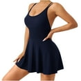 thumbnail image 1 of hotojiny Tennis Dress Golf Dress for Women with Shorts Casual Sleeveless Backless Pleated Dress Trendy Summer Workout Dress, 1 of 3
