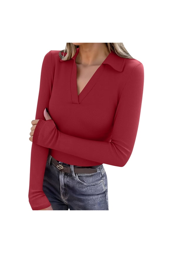 Thermal Shirts for Women Lightweight Fleece Lined Long Sleeve Tops Slim Fit Warm Winter Clothes Basic T-Shirts