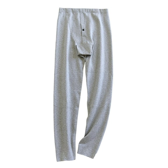 hotojiny Thermal Underwear for Men Pants Winter Warm Fleece Base Layer Pajama Bottoms Soft Elastic Waist Leggings for Cold Weather