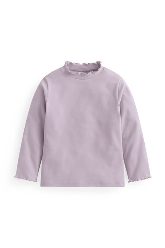 Toddler Baby Girls Cotton Thermal Shirts Soft Comfy Undershirt Tops Basic Base Layer Long Sleeve T Shirts 2-14 Years
