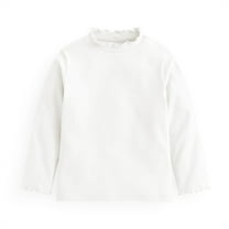 hotojiny Toddler Baby Girls Cotton Thermal Shirts Soft Comfy Undershirt Tops Basic Base Layer Long Sleeve T Shirts 2-14 Years