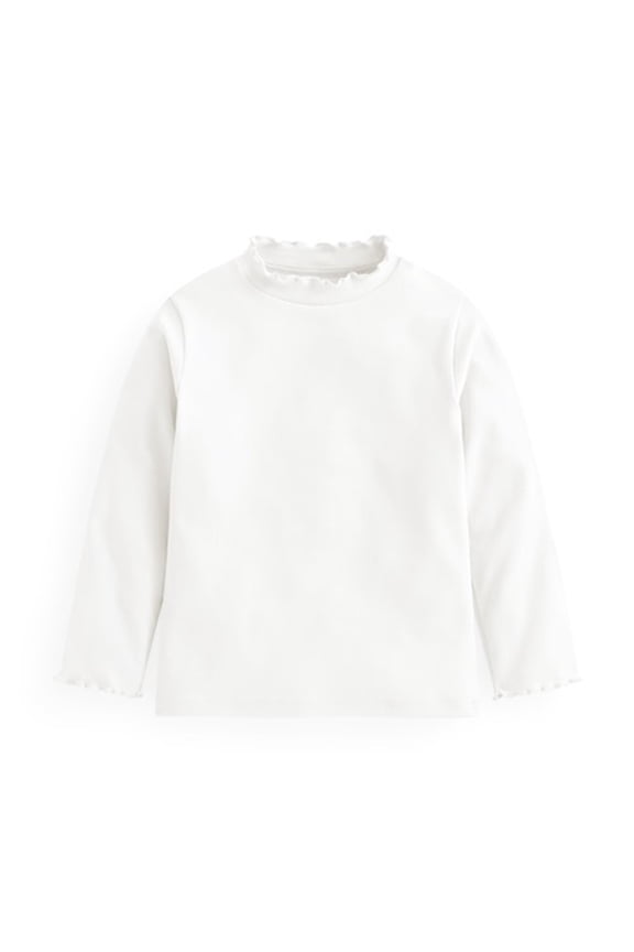 Toddler Baby Girls Cotton Thermal Shirts Soft Comfy Undershirt Tops Basic Base Layer Long Sleeve T Shirts 2-14 Years